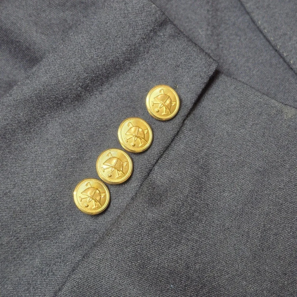 VTG Polo Ralph Lauren Men's 41 Navy Wool Blazer Gold Buttons USA Union Made